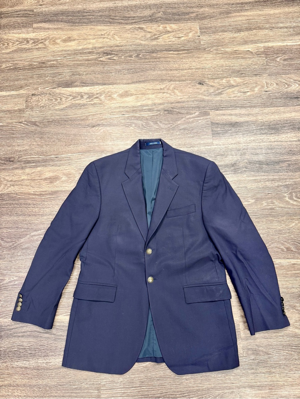 Vintage Lauren Ralph Lauren 38S Navy Wool Blazer Gold Crest Buttons Canada